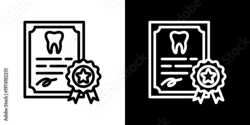 Certificate Icon Set Multiple Style Collection