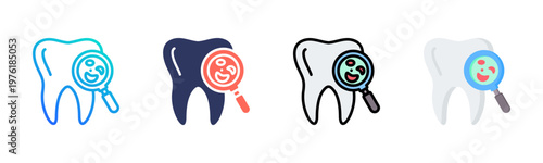 Dental Check Icon Set Multiple Style Collection
