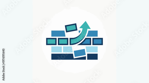 Breaking Through a Brick Wall Symbolizing Success