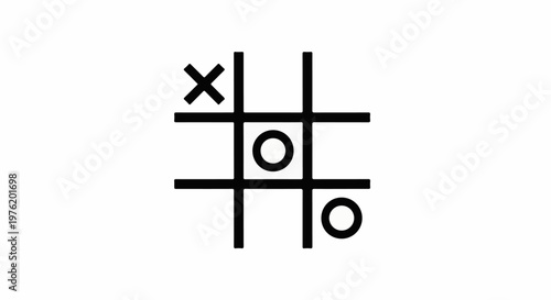 A simple tic-tac-toe game board with X and O marks