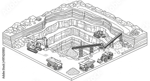Isometric illustration of bookstore interior with shelving and staircase.
