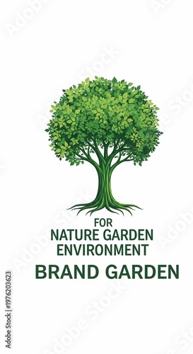 Green Tree Logo for Nature, Garden, Environment, and Brand Concepts
