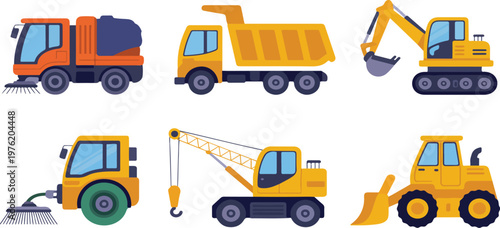 vector set of construction equipment