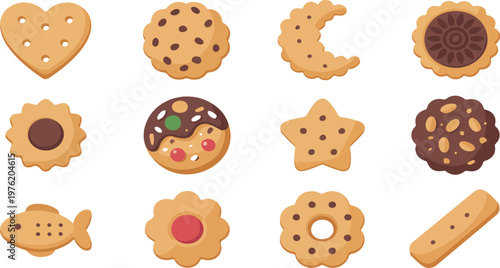 set of different cookies