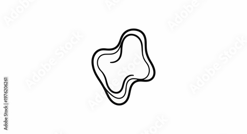 Abstract blob-like shape formed by flowing, curving lines