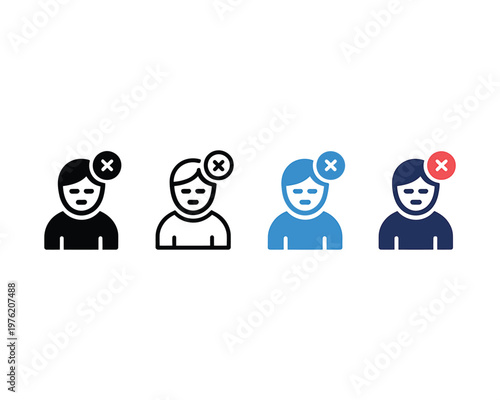 Signal Disabled and Notification Muted Icons, Collection in Line and Solid Style