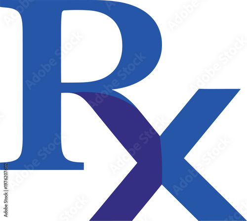 Rx prescription symbol vector graphic illustration design element