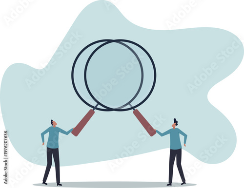 Suspicious or distrust partner, doubtful or pretending, analyzing fake or fraud,human life and situation.