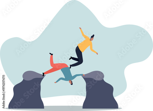 Selfish employee take advantage of other people, supporting boss help other to achieve career success.human life and situation.