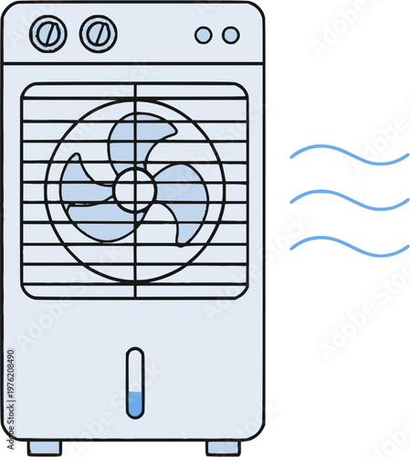vector illustration of a air cooler 