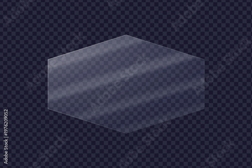 Abstract 3D glass cube geometry isolated for digital tech background