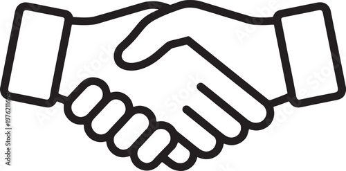 Handshake icon symbolizing partnership and agreement between two people