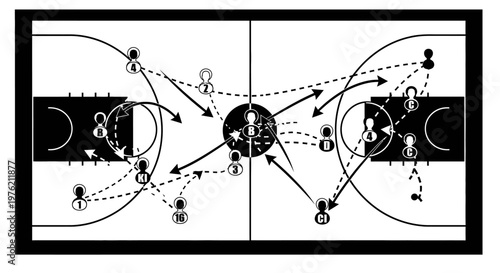 Abstract music background vector illustration featuring a blue pattern design with circular network connections and technology curves for a modern media art concept