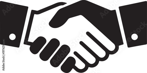 Handshake between two people in business agreement or partnership