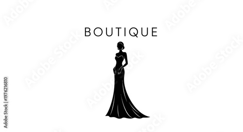 Woman in long formal evening gown.