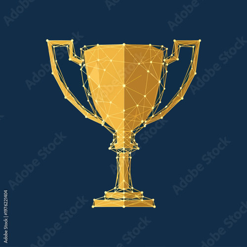Golden Trophy Cup Award Symbol.