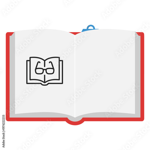 Literary Insights: An open book, the pages beckon the reader into a world of knowledge and exploration. The simplicity of this illustration invites contemplation and the joy of reading.