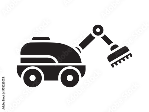 Robotic machine with gripper attachment automation technology industry mechanical engineering electronic automatic intelligent machinery equipment