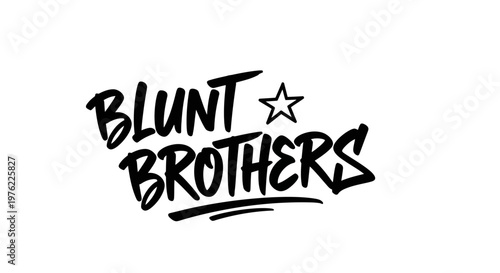 Blunt Brothers Logo Text with Star