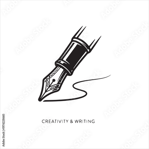 fountain pen vector illustration