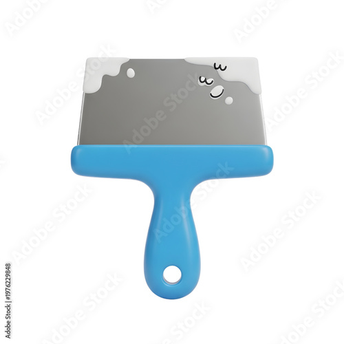 blue paint scraper, putty knife, painting tool, home renovation