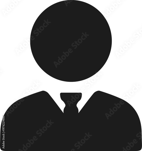 Businessman, icon of a man with a tie. Vector.