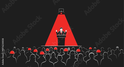 Man speaking at a podium microphone.