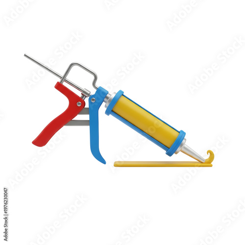 Caulk gun, silicone sealant applicator, adhesive dispenser, construction tool