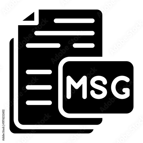 Vector Design MSG Icon Style