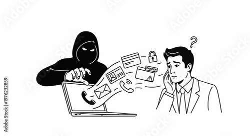 Hacker steals personal data via laptop, victim confused