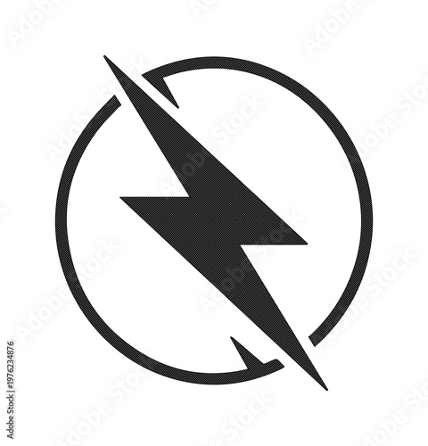 Lightning bolt icon in circle, black electric power flash vector, minimalist energy strike symbol for technology and charging logos Free Download Lightning bolt icon in circle, black electric power flash vector, minimalist energy strike symbol for technology and charging logos - GFXLoad