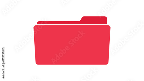Red folder file storage document icon design