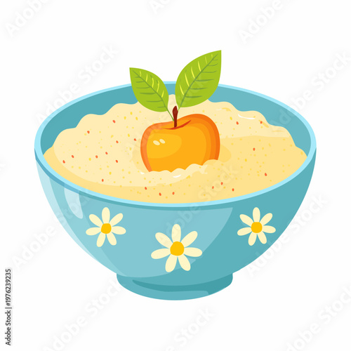 Grießbrei mit Apfelmus