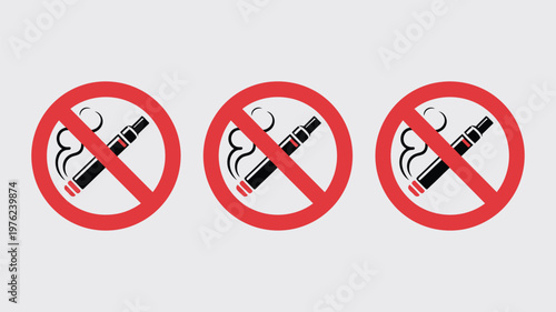 No vaping sign vector, prohibited e cigarette symbol, no smoking electronic device sign, health and safety warning icon, restriction symbol, clean flat vector design for public areas, signage, and awa