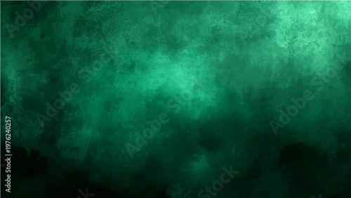 Abstract smoky green background, ethereal texture and mysterious haze and dark depth and dramatic design element and unique vaporous effect and artistic ambience.
