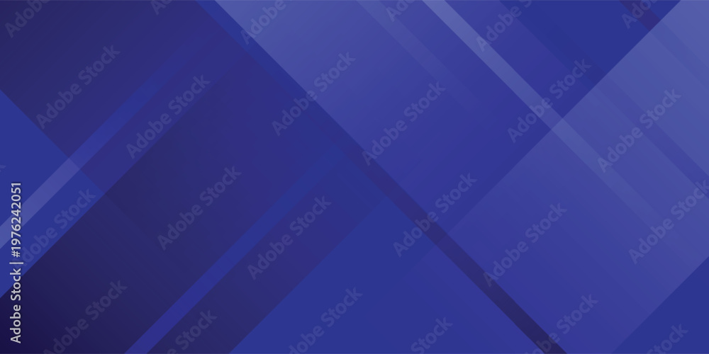 Obraz premium Abstract geometric blue background with overlapping diagonal lines and transparent shapes for technology, business, and corporate design.Vector Illustration