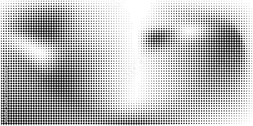 Curved halftone mesh design with wave distortion and spacing dots in high contrast ideal for abstract digital backgrounds vector templates or motion overlays