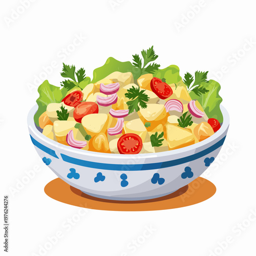 Kartoffelsalat mit Fleischsalat