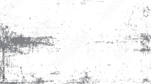 Distressed grunge texture background with scattered grey marks and speckles on white dirty