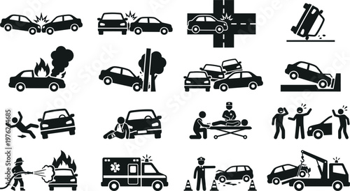 Gemini said

A comprehensive collection of farm animals and a set of vector icons featuring a car, truck, bus, and various transportation vehicle symbols for travel and traffic design