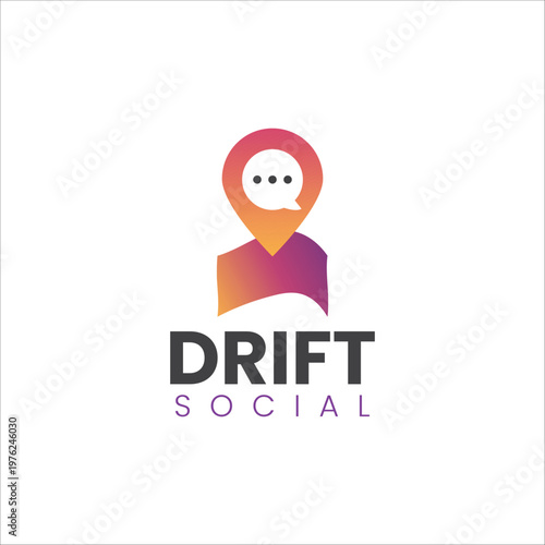 DRIFT Social travel service logo design 2026