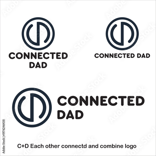 Letter C and D combine logo design concept 2026.