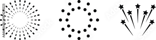 Fire works icon. Event thin line icon, confetti, decoration, fireworks, celebration, and party. Vector illustration !	