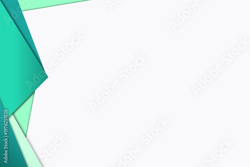 Minimal Teal Geometric Background with Layered Shapes and Clean Copy Space Design