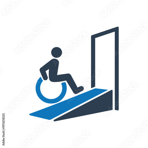 Wheelchair Ramp Access Icon