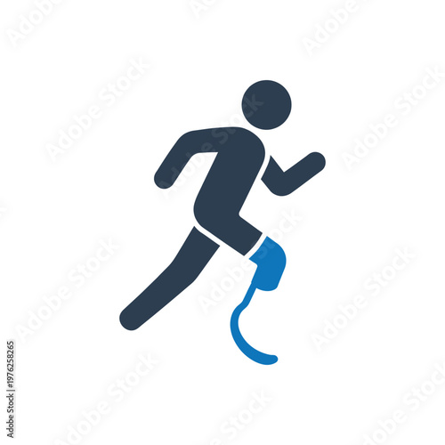 Prosthetic Leg Running Icon