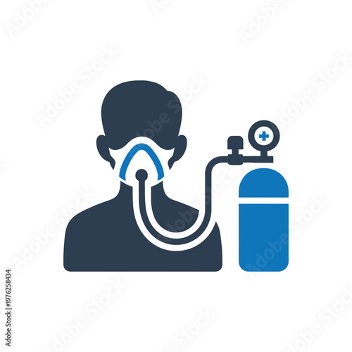 Oxygen Therapy Support Icon