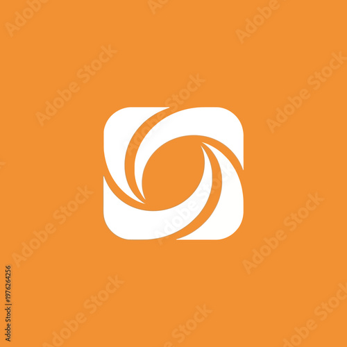 Abstract White Swirls Forming a Lens Aperture Shape.