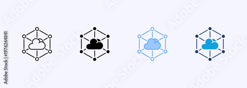 Edge Computing Icon Set Multistyle Various Collection Element For Design