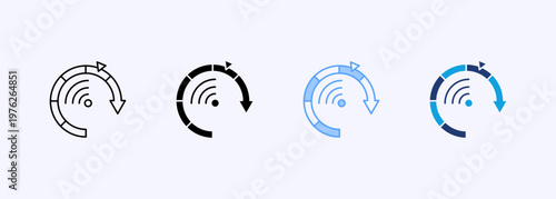 Bandwidth Icon Set Multistyle Various Collection Element For Design